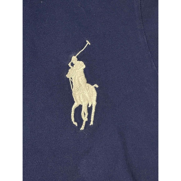 Polo Ralph Lauren Polo Shirt Mens 2XL Navy Custom Fit Big Pony PRL Nautical - Picture 6 of 8